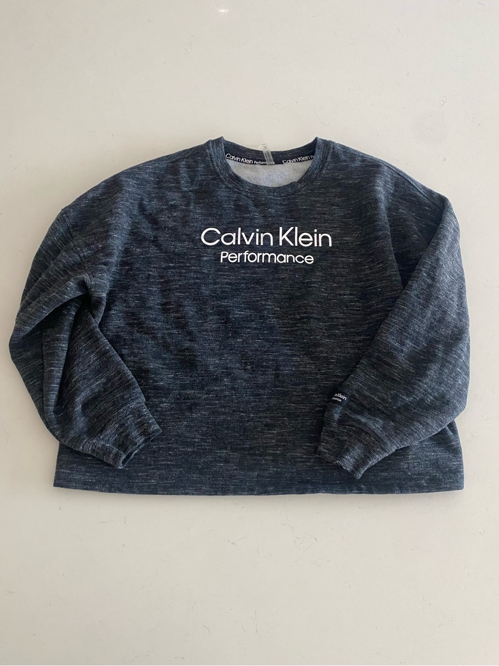 Calvin Klein Performance Men's Dark Heather Gray Crewneck Sweatshirt
